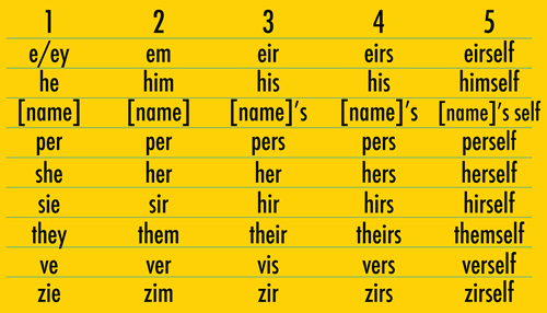 Gender Pronouns